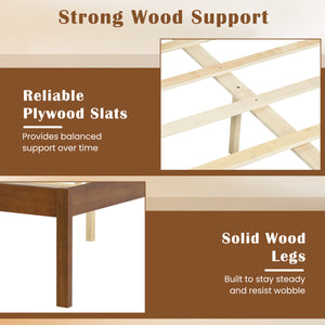 Full/Queen/Twin Size Bed Frame Farmhouse Wooden Platform Bed with Headboard-Full Size view 7