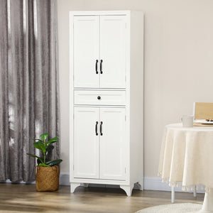 Freestanding Storage Cabinet, Kitchen Pantry Cabinet with 2 Shelves, 4 Doors for Dining Room, Black – view 14