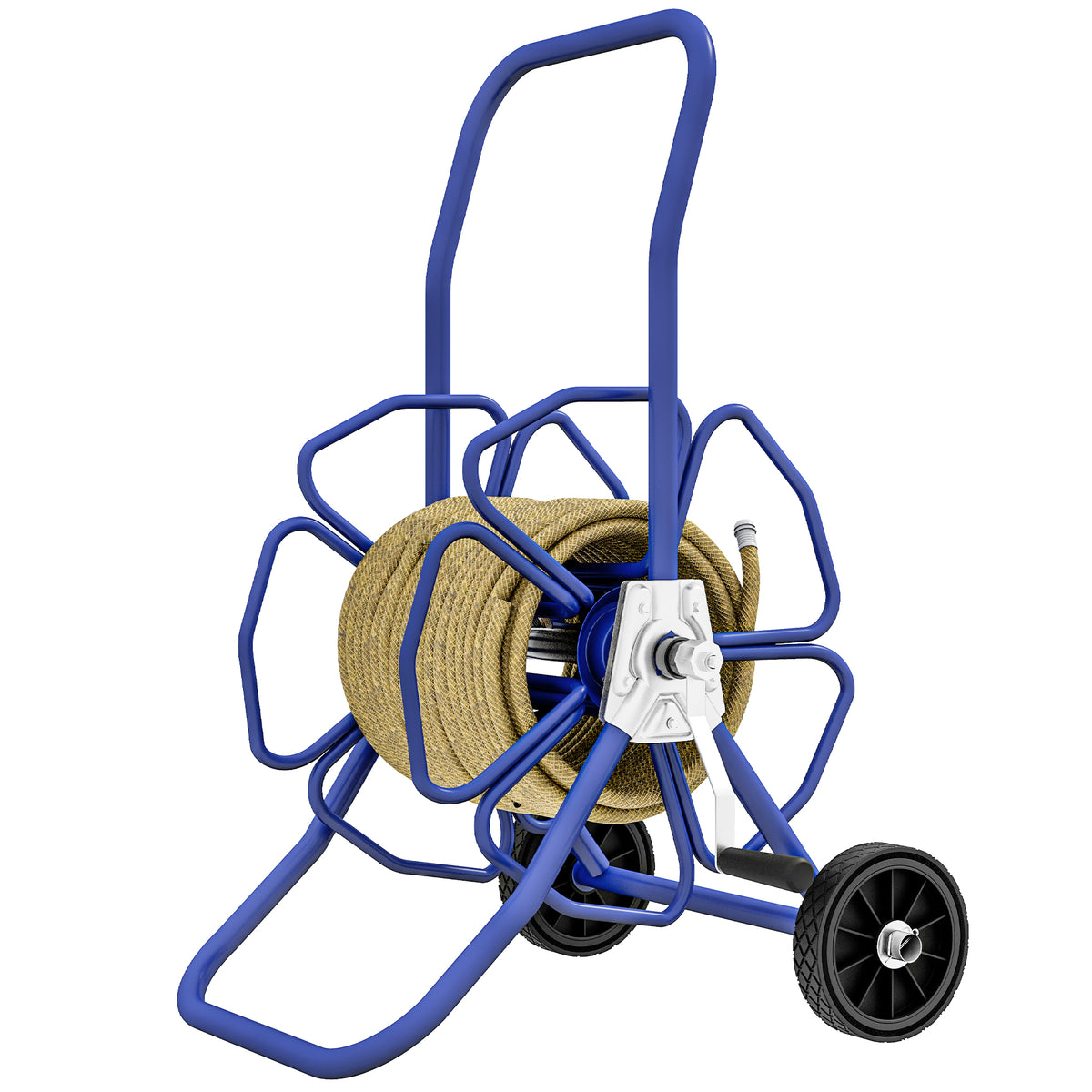 98 ft of 5/8" Hose Reel Cart (Hose Not Included), Garden Water Hose Carts with Wheels for Yard, Lawn, Black – view 8