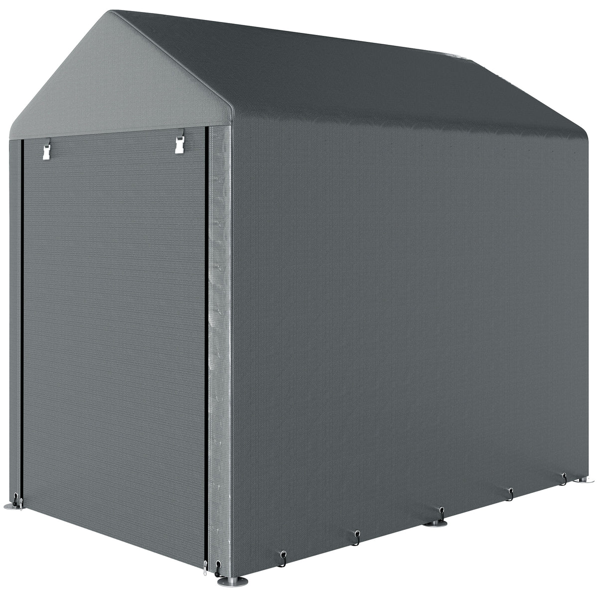 4 x 6ft Outdoor Storage Shed Tent, Portable Shed with Roll-up Door for Motorcycle, Bike, Garden Tools