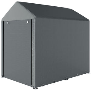 4 x 6ft Outdoor Storage Shed Tent, Portable Shed with Roll-up Door for Motorcycle, Bike, Garden Tools