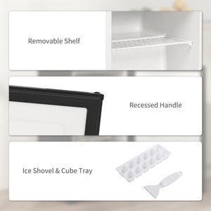 1.1 Cu. Ft. Mini Freezer, Compact Upright Freezer with Reversible Door, Removable Shelf – view 48