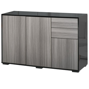 Kitchen Sideboard Storage Cabinet, Modern Coffee Bar with Push-Open Design and 2 Drawers for Living Room