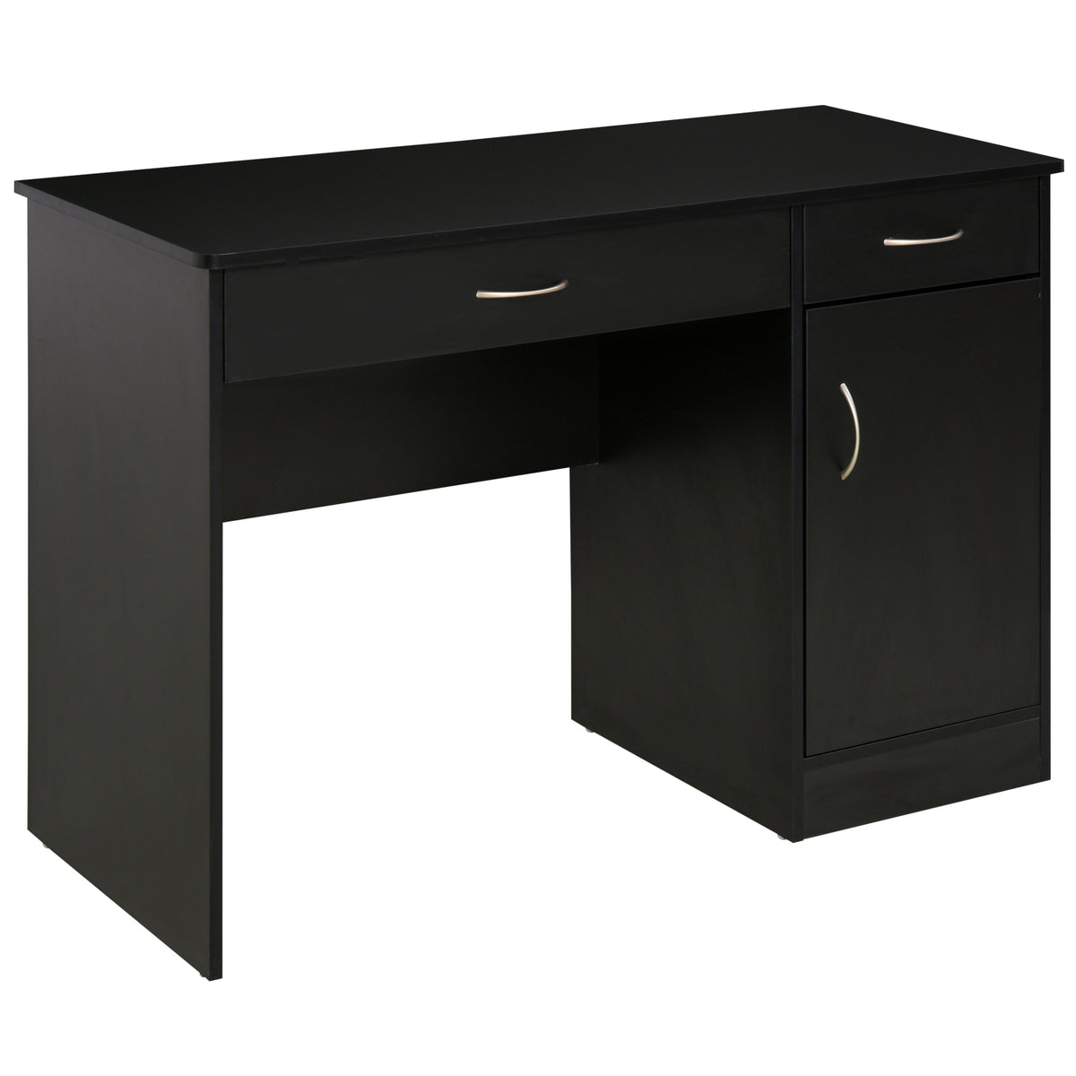 Computer Desk with Storage Drawers, Study Writing Table with Cabinet Adjustable Shelf for Home Office