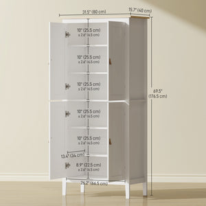 69.5" Tall Kitchen Pantry Storage Cabinet with Motion Sensor LED Light, Modern Kitchen Pantry Cabinet, Green – view 9