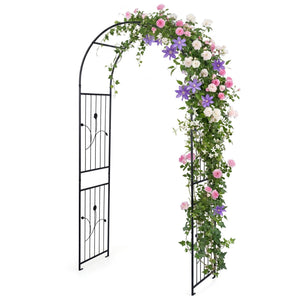 Garden Arch 87 Inches Tall Heavy Duty Metal Arbor Trellis Archway for Climbing Plants view 4