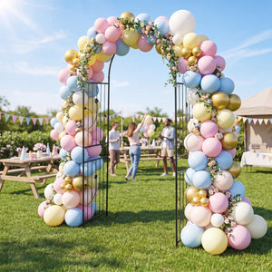 Garden Arch 87 Inches Tall Heavy Duty Metal Arbor Trellis Archway for Climbing Plants view 3