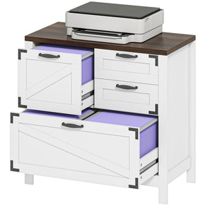 Lateral Filing Cabinet, Farmhouse File Cabinet with 4 Drawers, Fit Letter/A4/Legal Hanging Files – view 8