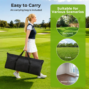 Golf Practice Hitting Net Golf Cage with Dual Side Barriers Target Cloth Metal Frame view 9