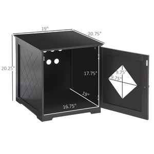 Cat Litter Box Enclosure End Table, Indoor Cat Washroom with Magnetic Door – view 2