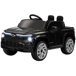 Qaba 12V CHEVROLET SILVERADO EV RST Licensed Kids Car w/ Remote, Spring Suspension, Soft Start, Training Wheels