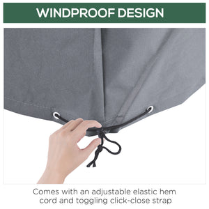 Patio Furniture Covers, Waterproof, Windproof and Anti-UV 300D Oxford Fabric Large Outdoor Furniture Cover for Outdoor Sectional Sofa Set, 97" x 65" x 26", Grey