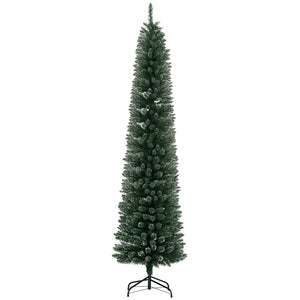 6FT Artificial Snow Dipped Christmas Tree Xmas Pencil Tree Holiday Home Indoor Decoration with Foldable – view 8