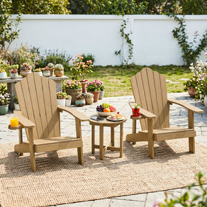 HIPS Adirondack Side Table with Weather-Resistant and Waterproof Top-Coffee view 3