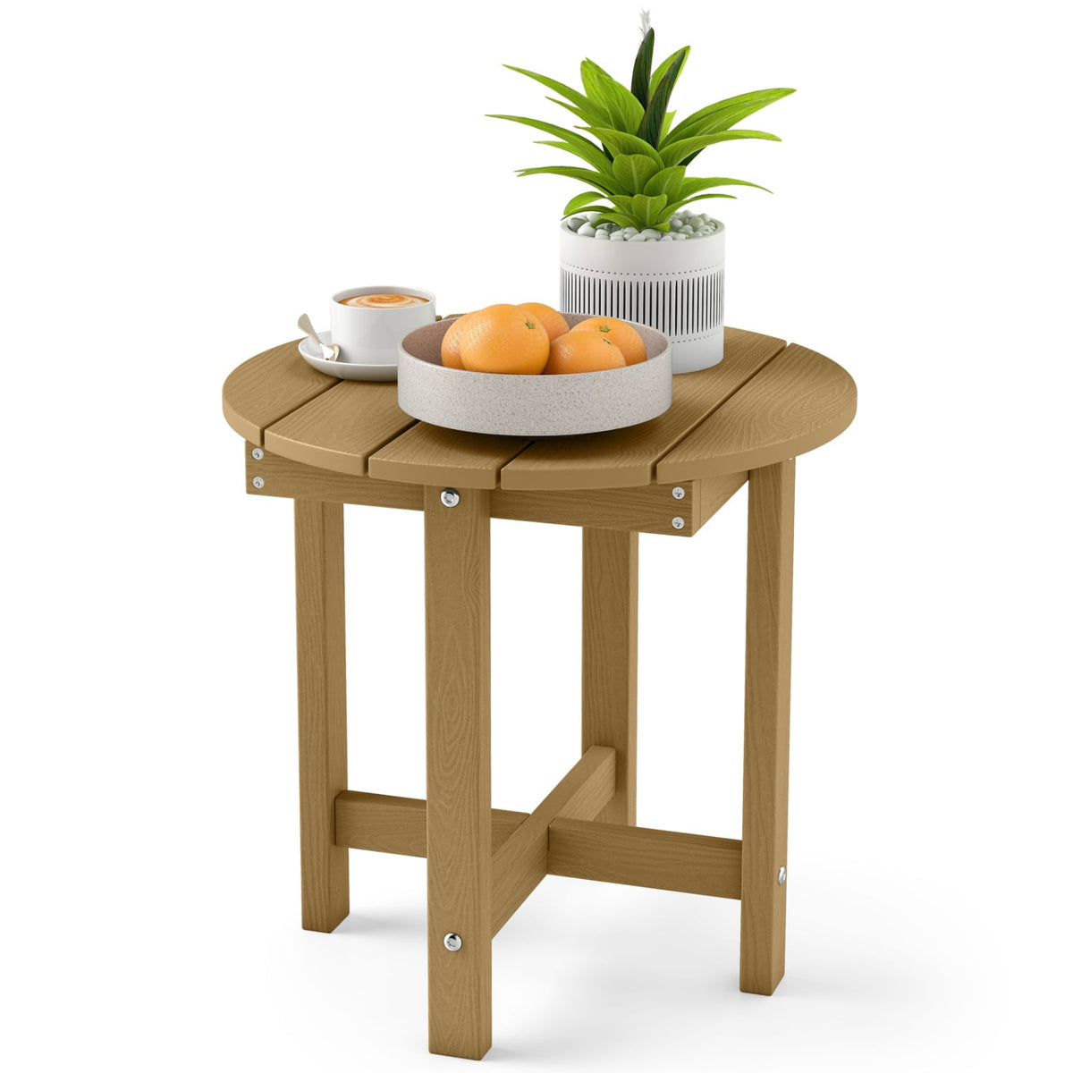 HIPS Adirondack Side Table with Weather-Resistant and Waterproof Top-Coffee view 4