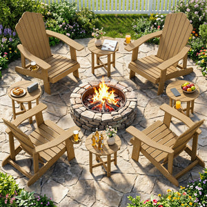 HIPS Adirondack Side Table with Weather-Resistant and Waterproof Top-Coffee view 7