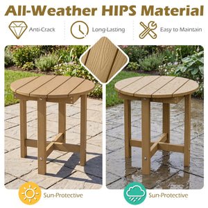 HIPS Adirondack Side Table with Weather-Resistant and Waterproof Top-Coffee view 9