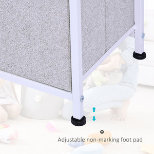 Linen Drawer Cabinet Organizer Storage Dresser Tower with 5 Removable Drawer Metal Frame Adjustable Feet – view 4