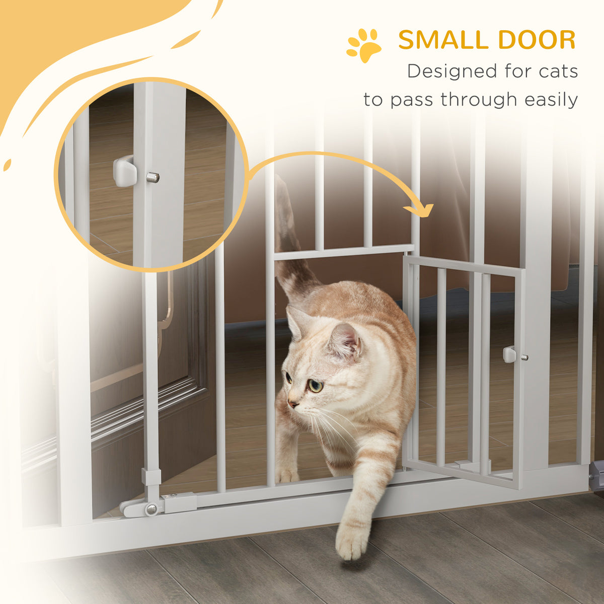 41" Easy Open Indoor Dog Gates for Doorways, House, Stair - Black – view 13