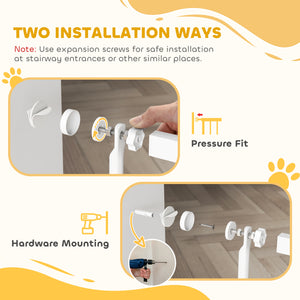 59" Extra Tall Cat Gate, 30"-41" Pet Gate with 2.8" and 5.5" Extensions, for Doorway, Hallway, Stairway – view 12