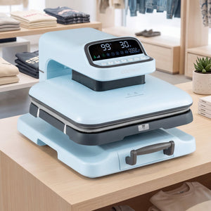 Heat Press Machine with Auto Release for T Shirts-Blue view 2