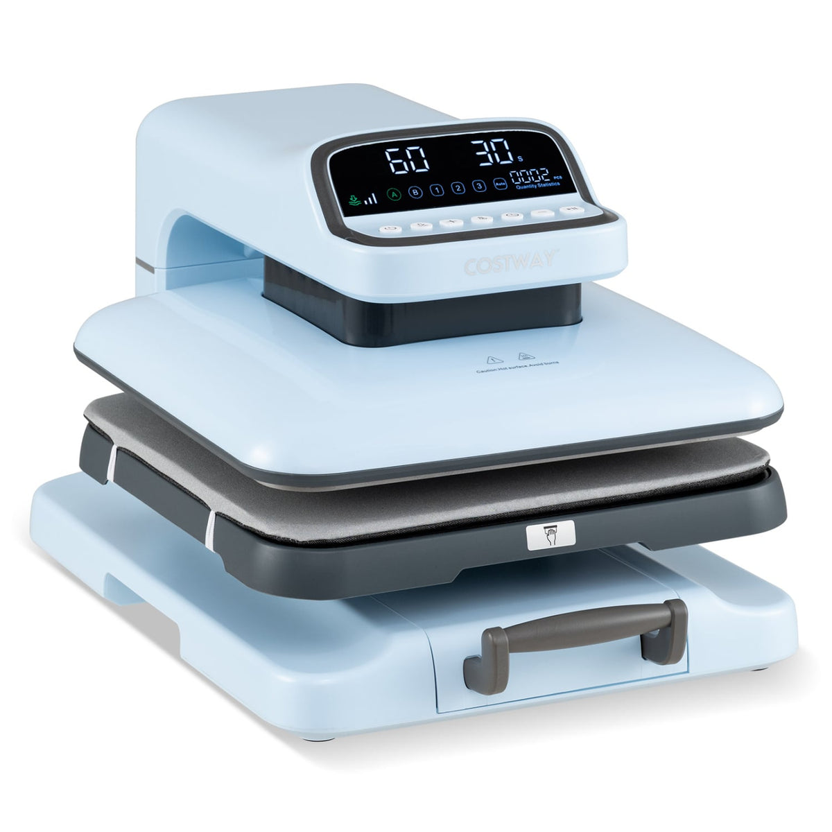 Heat Press Machine with Auto Release for T Shirts-Blue