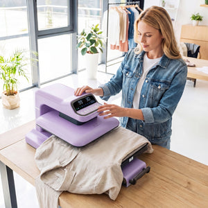 Heat Press Machine with Auto Release for T Shirts-Purple view 2