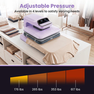 Heat Press Machine with Auto Release for T Shirts-Purple view 7