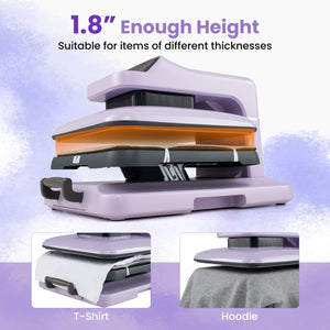 Heat Press Machine with Auto Release for T Shirts-Purple view 9