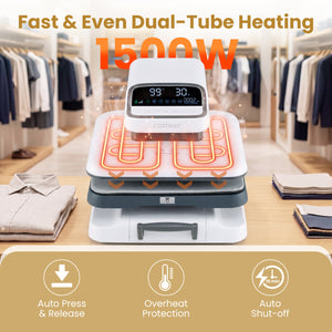 Heat Press Machine with Auto Release for T Shirts-White view 6