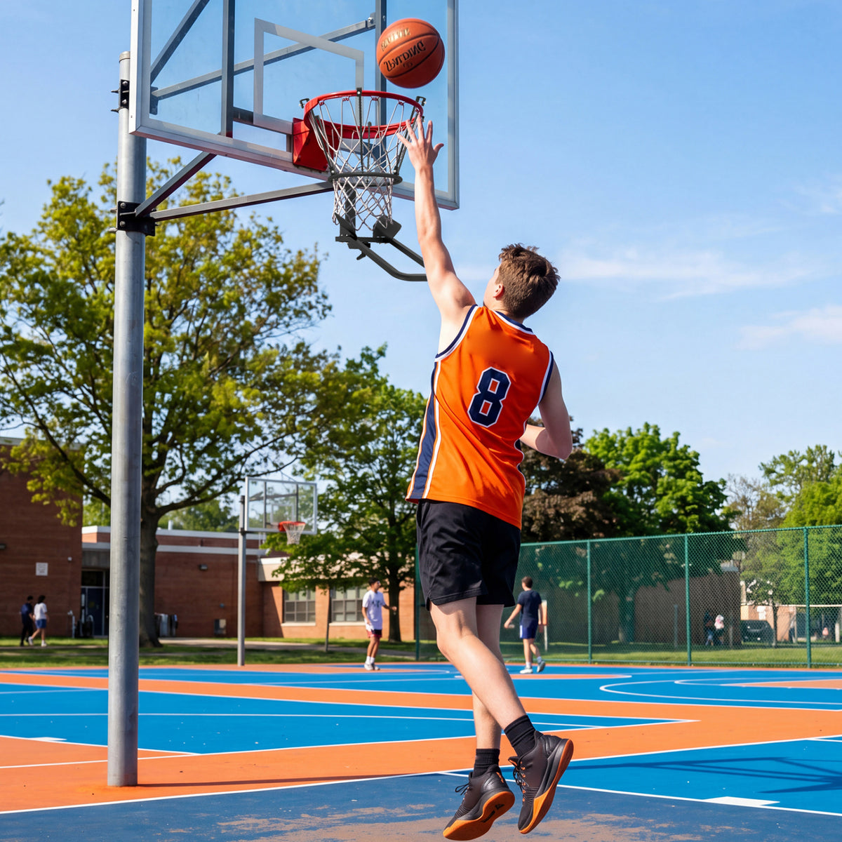 Heavy-Duty Basketball Return Attachment with 6 Sturdy Hooks view 2