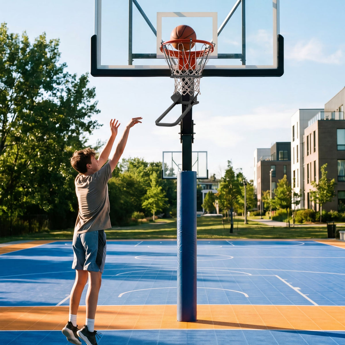 Heavy-Duty Basketball Return Attachment with 6 Sturdy Hooks view 3
