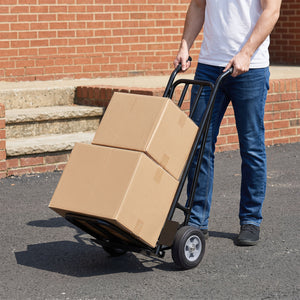 Heavy Duty Hand Truck Dolly with Dual Foldable Nose Plates-Black view 2