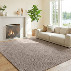 6x9 Area Rug, Luxurious Faux Fur Rug, Non-Slip Floor Carpet for Living Room, Bedroom, Dining Room, Tan – view 9