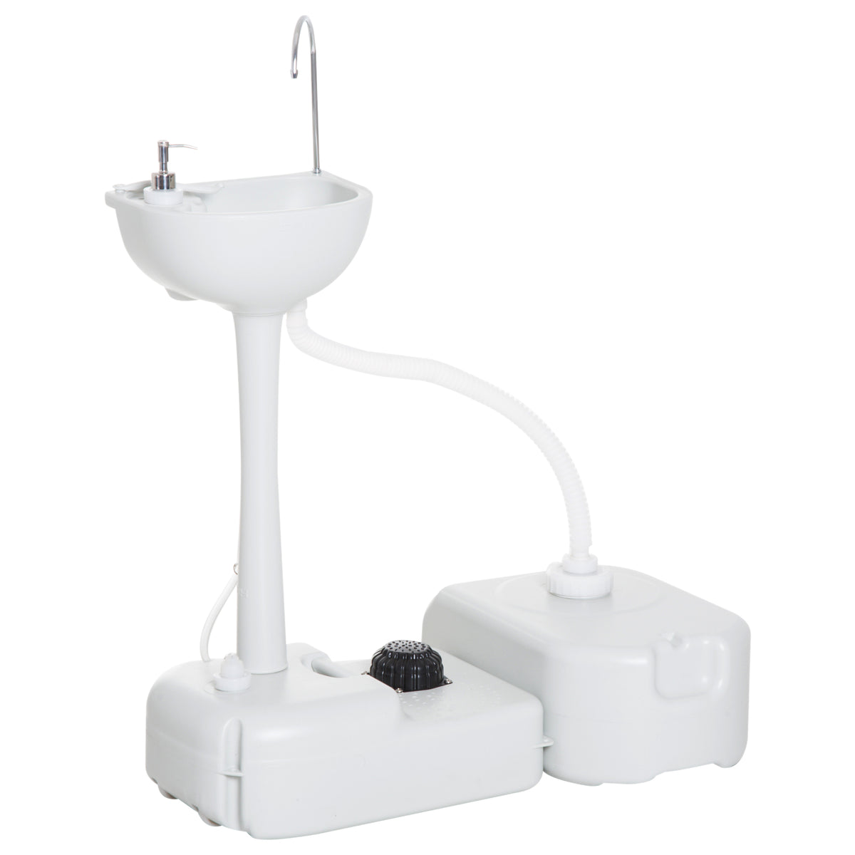 Portable Camping Sink — Hand Wash Station Basin with Recovery Tank, Soap Dispenser and Towel Holder