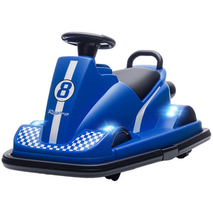 Qaba Bumper Car for Kids, 6V Battery Powered Bumping Car with 360 Degree Spin, Dual Motors, Music, for 3-8 Years