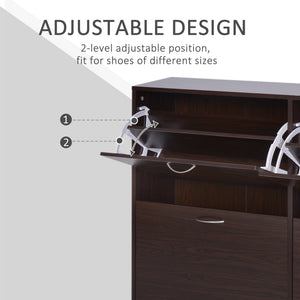 Flip Down Shoe Storage, Multi Cabinet, Wooden Shoe Rack, Entryway Shelf, 4 Drawer Organizer – view 4