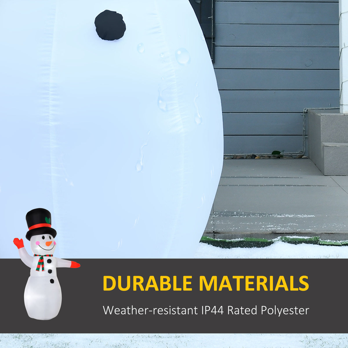 8 Ft Tall Outdoor Lighted Airblown Inflatable Christmas Lawn Decoration - Waving Snowman