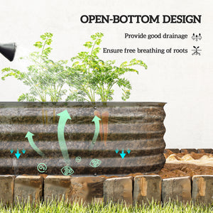 4.9 x 2 x 1ft Galvanized Raised Garden Bed Kit, Metal Planter Box with Safety Edging, Black – view 32