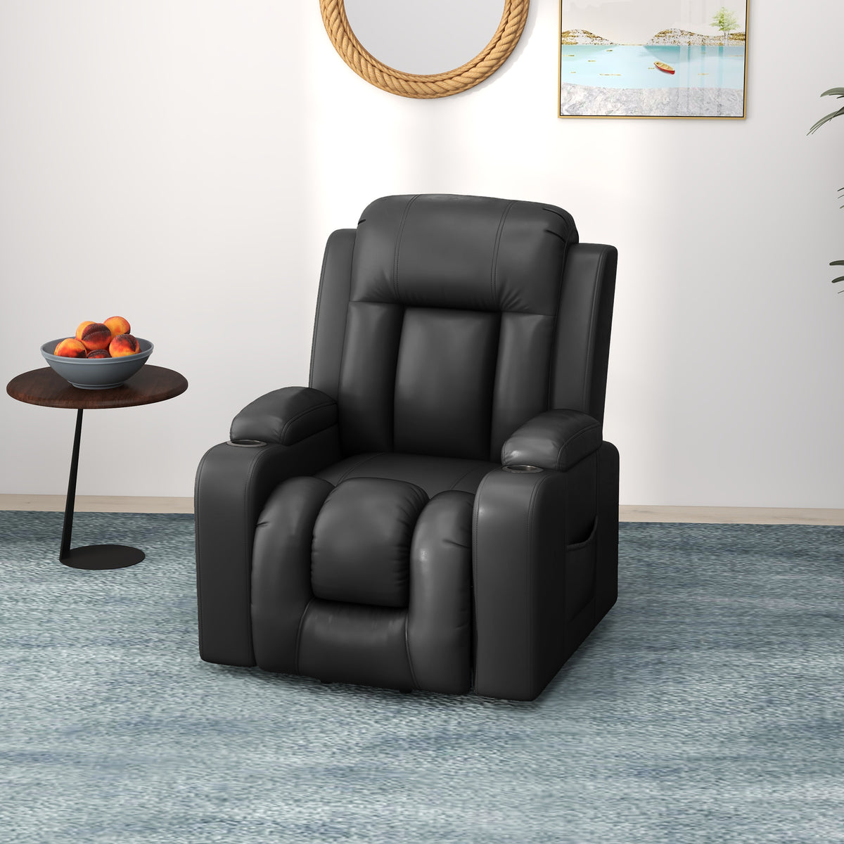 Power Lift Recliner Chair for Elderly, PU Leather Electric Recliner Chair with Footrest, Remote Control – view 21
