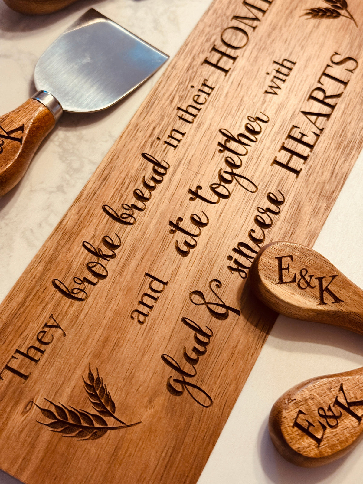 Marble & Acacia Charcuterie Set - Creations by Alfie