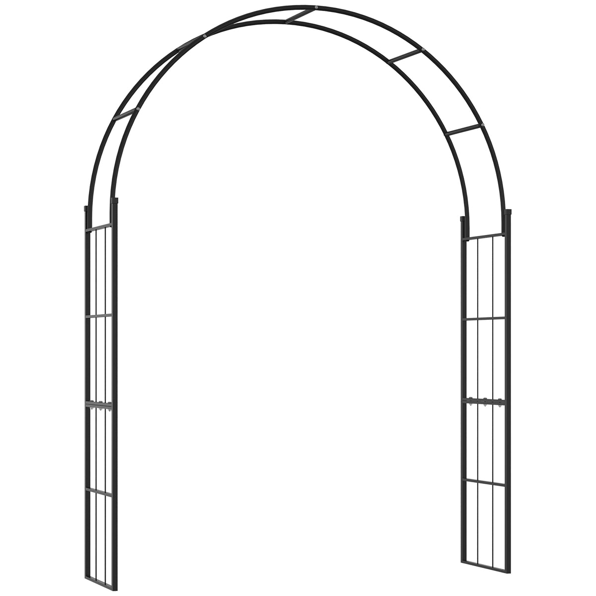 8.7FT Garden Arch Trellis, Outdoor Wedding Arbor for Ceremony with Scrollwork Design for Climbing Roses, Vines and Plants