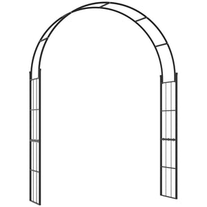 8.7FT Garden Arch Trellis, Outdoor Wedding Arbor for Ceremony with Scrollwork Design for Climbing Roses, Vines and Plants