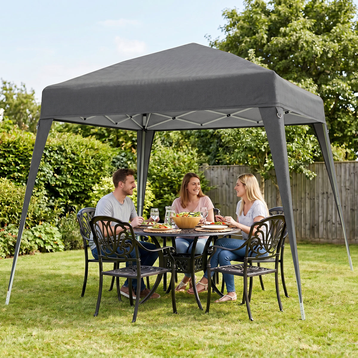 8' x 8' Pop Up Canopy, Outdoor Folding Tent, Portable Party Tent with Carrying Bag for Camping, Party – view 21