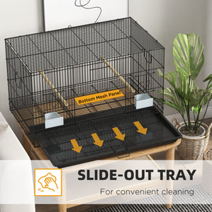 Birdcage for Canaries, Lovebirds Finches, Budgie Cage with Removable Tray, Bottom Mesh Panel – view 4