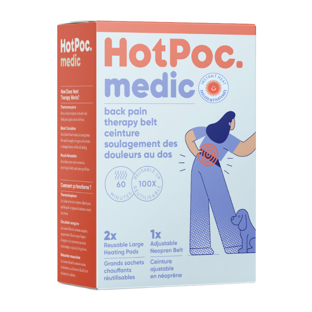 Hot Poc medic Adjustable Belt & 2-Pack Reusable Heat Pack