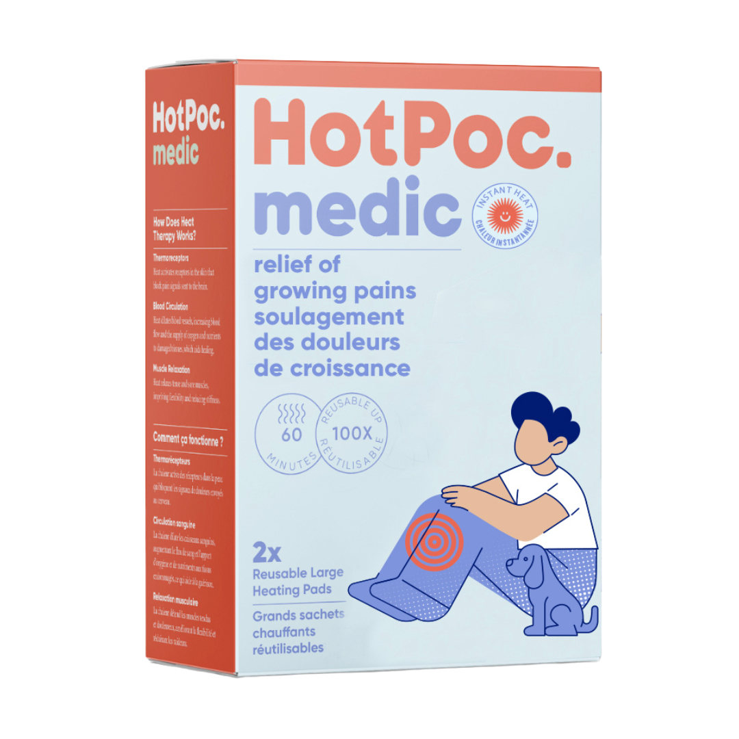 HotPoc medic Reusable Heat Pack for Kids, 2-Pack with Pouches