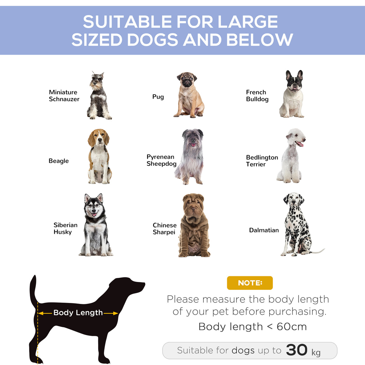 Elevated Dog Bed, Raised Dog Cot for M Sized Dogs, Indoor & Outdoor, 30" x 24" x 7", Blue – view 17