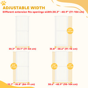59" Extra Tall Cat Gate, 30"-41" Pet Gate with 2.8" and 5.5" Extensions, for Doorway, Hallway, Stairway – view 13