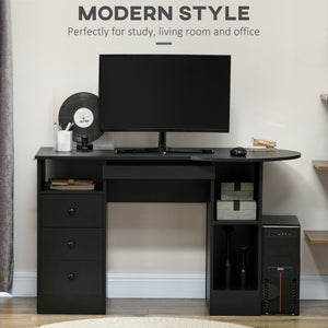 Computer Desk with Storage, Home Office Laptop Table with Shelves and Drawers – view 3